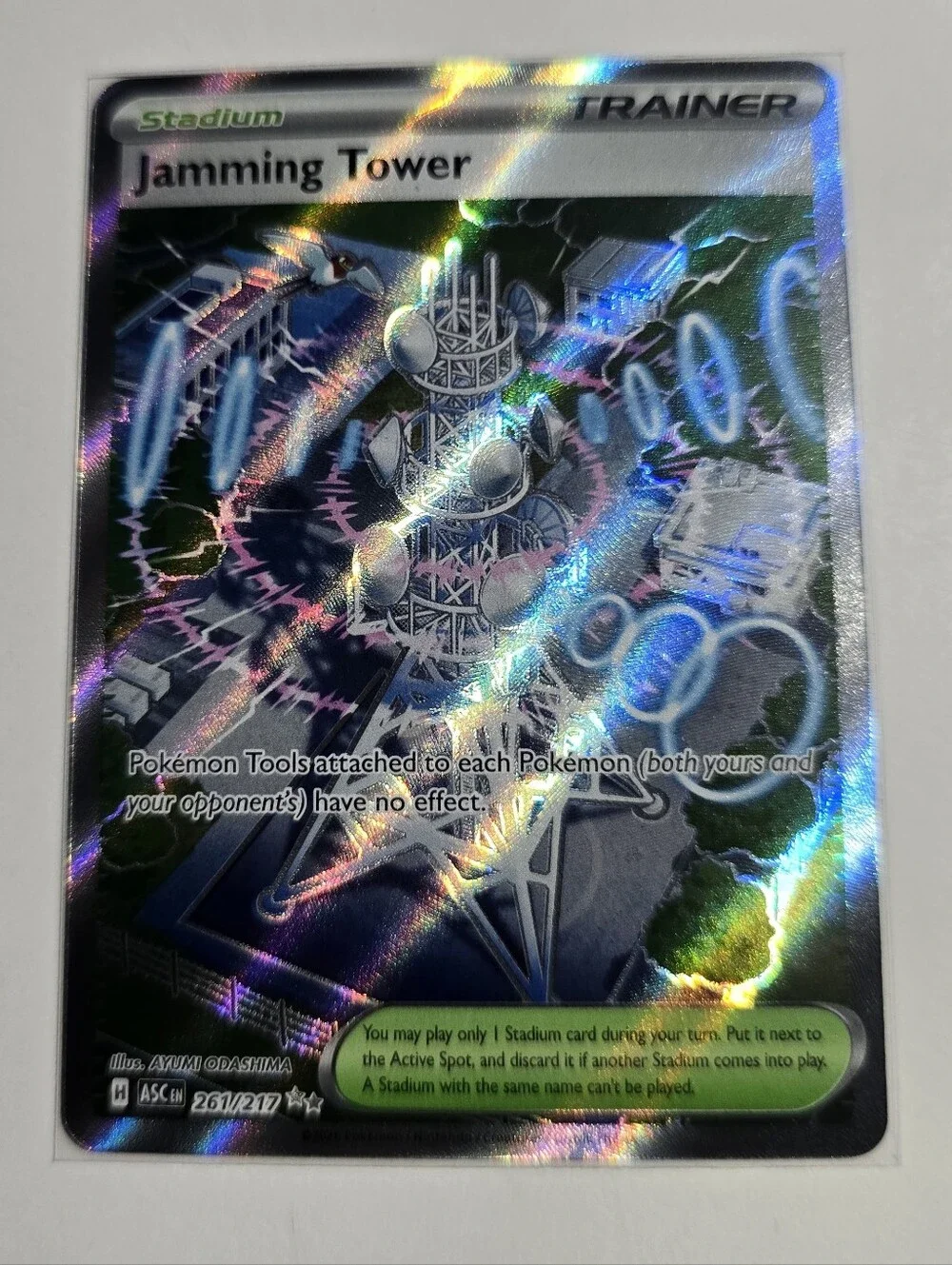 Pokemon Jamming Tower 261/217 Ultra Rare Full Art Ascended Heroes TCG NM